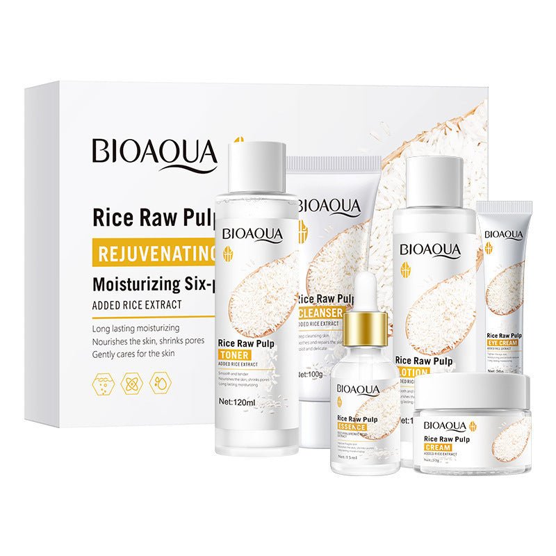 BIOAOUA Rice Essence Hydrating Skincare Set (6 Pieces) - luxebeautybar
