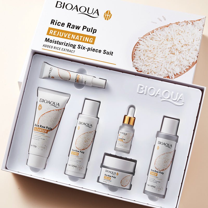BIOAOUA Rice Essence Hydrating Skincare Set (6 Pieces) - luxebeautybar
