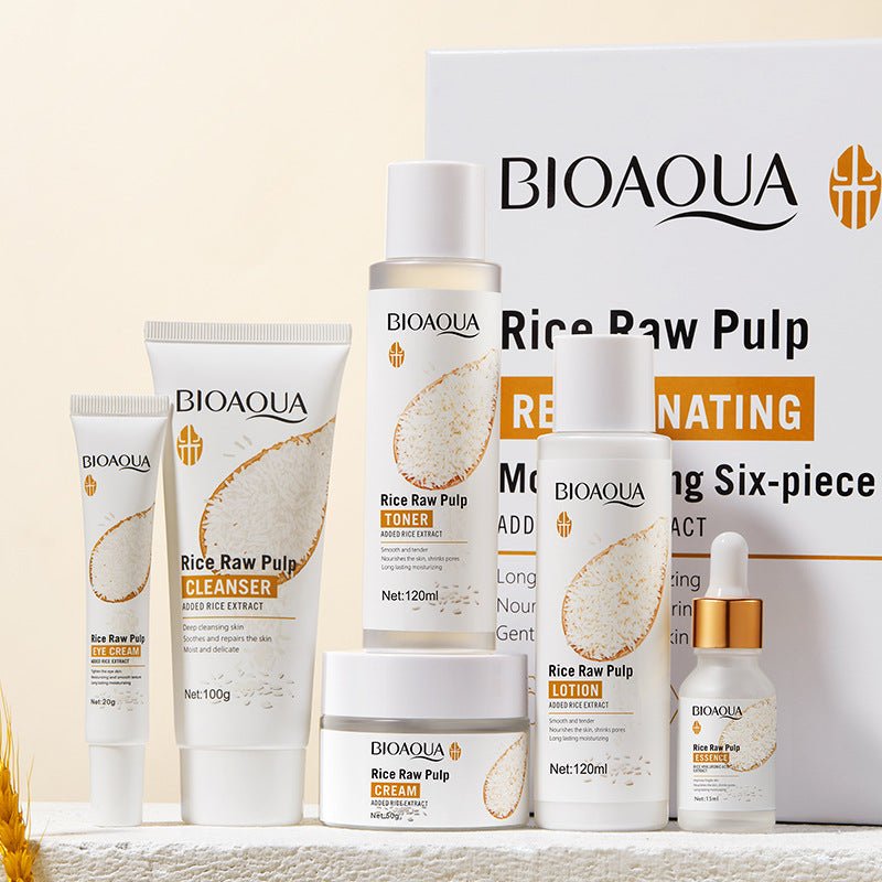 BIOAOUA Rice Essence Hydrating Skincare Set (6 Pieces) - luxebeautybar