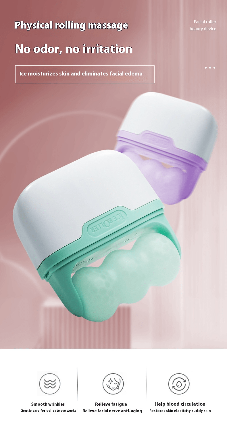 Double - headed Ice Roller Massage Care Cold Therapy Device - luxebeautybar